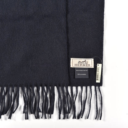 Hermes Cashmere Unie Brodee Muffler New Marine 3 of 3