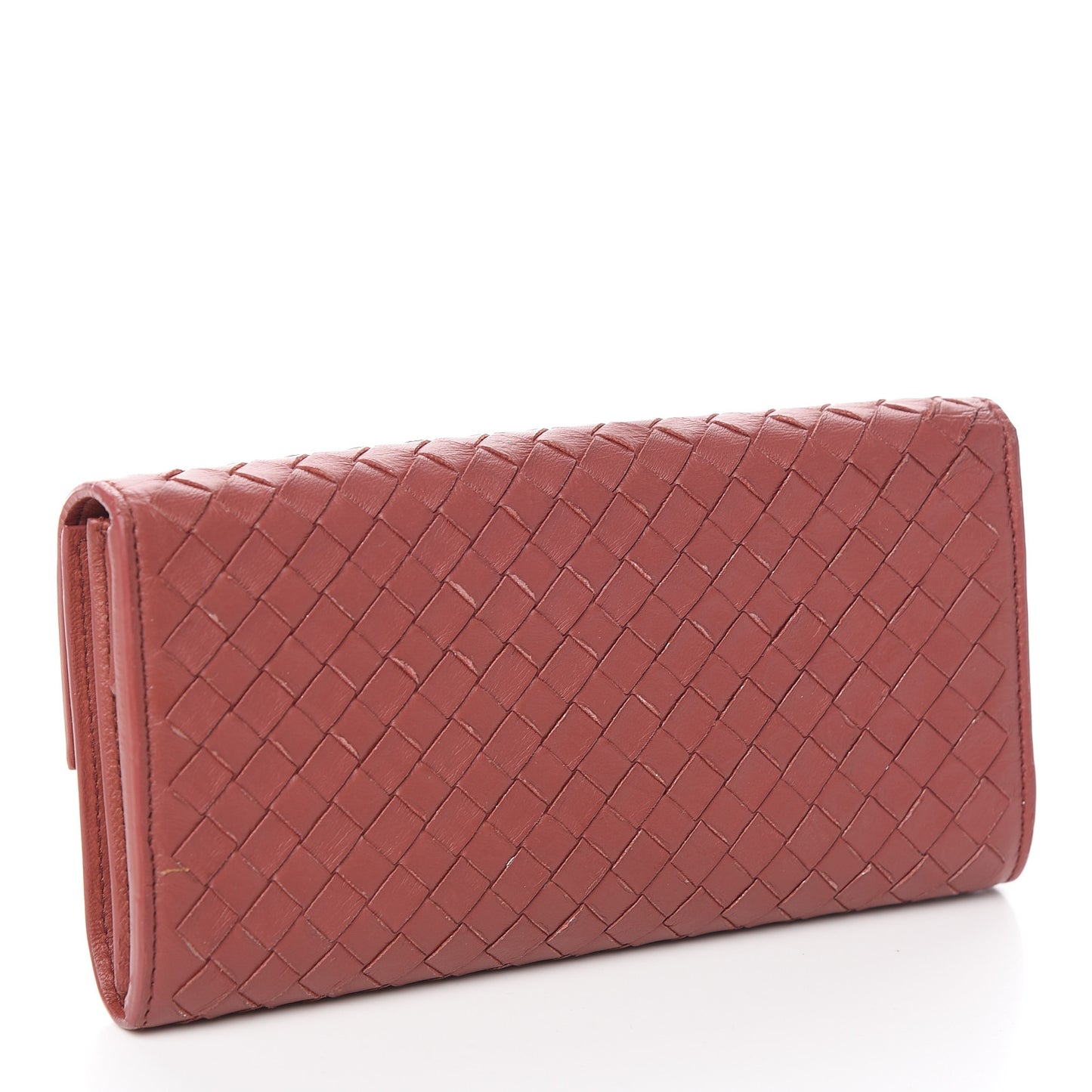 Nappa Intrecciato Continental Flap Wallet Pompei
