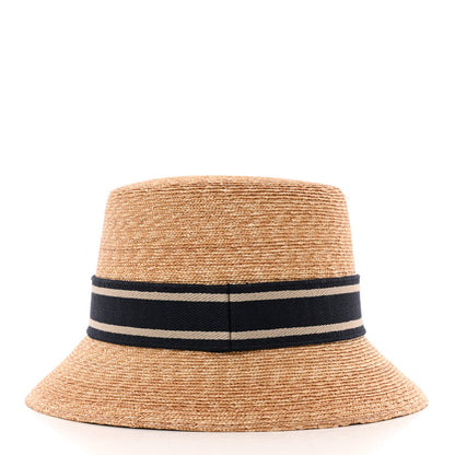 Christian Dior Straw Bucket Hat 58 Natural 6 of 9