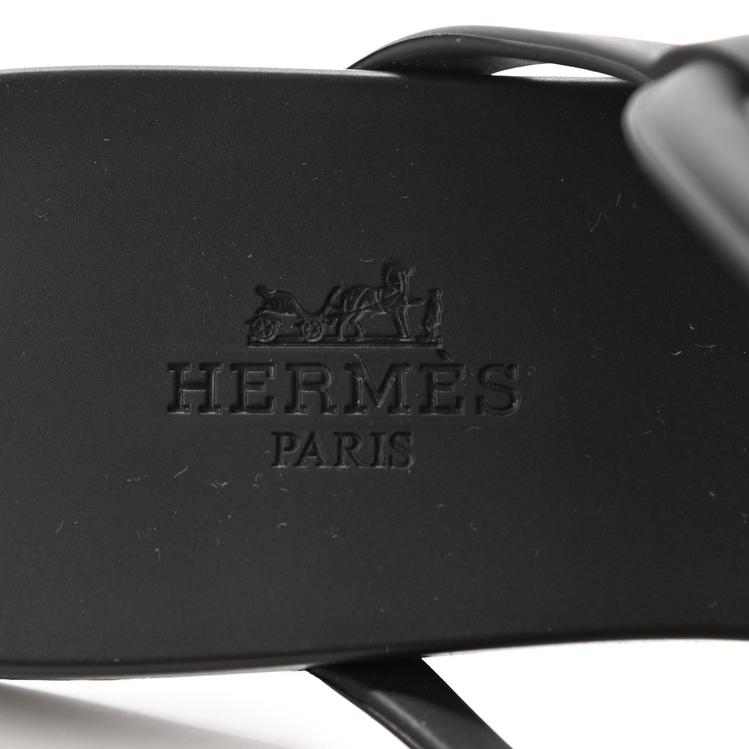 Hermes Rubber Womens Egerie Sandals 36 Black 7 of 7