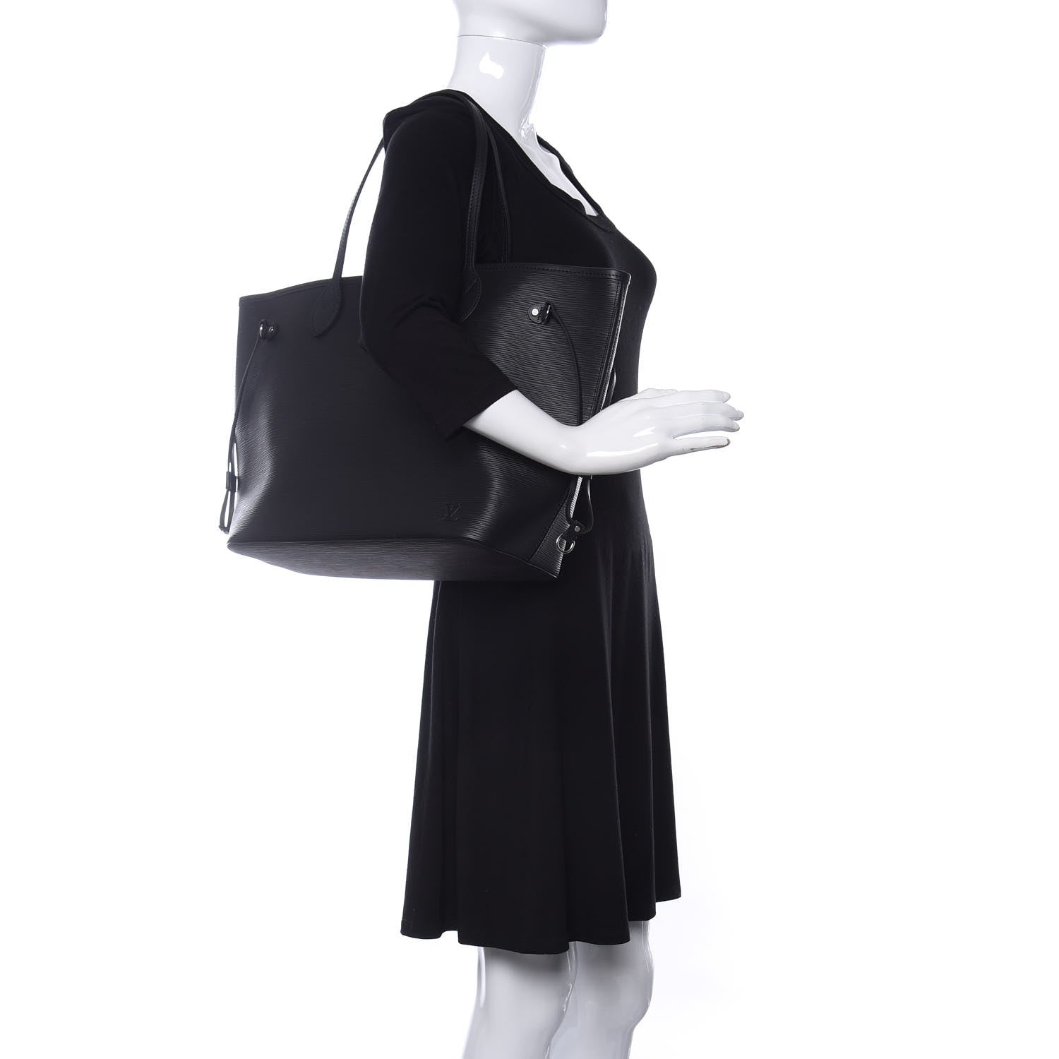 Louis Vuitton Epi Neverfull MM Black 2 of 8