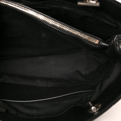 Saint Laurent Calfskin Y Quilted Monogram Large Loulou Shopper Black 6 of 16