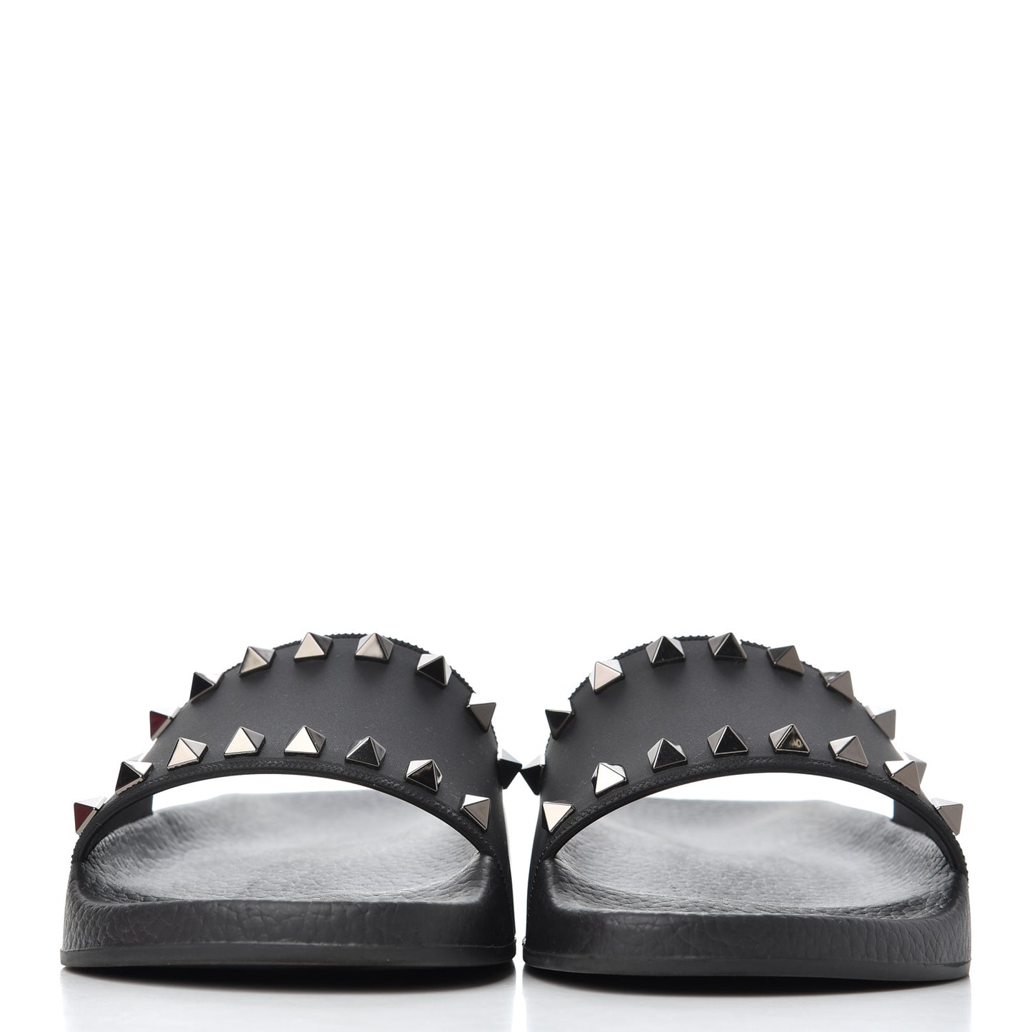 Rubber Rockstud Slide Sandals 36 Black