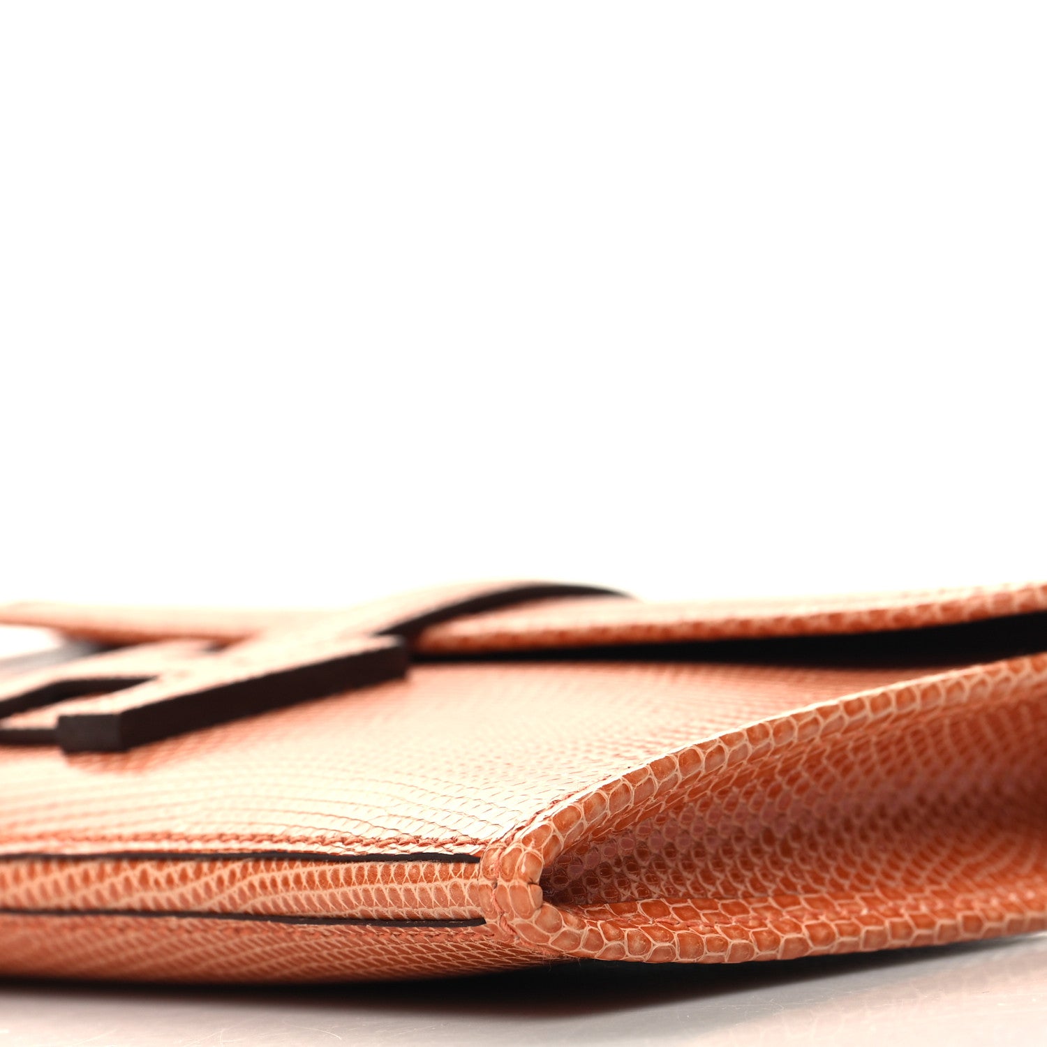 Hermes Lizard Mini Jige Elan Clutch Orange 10 of 11