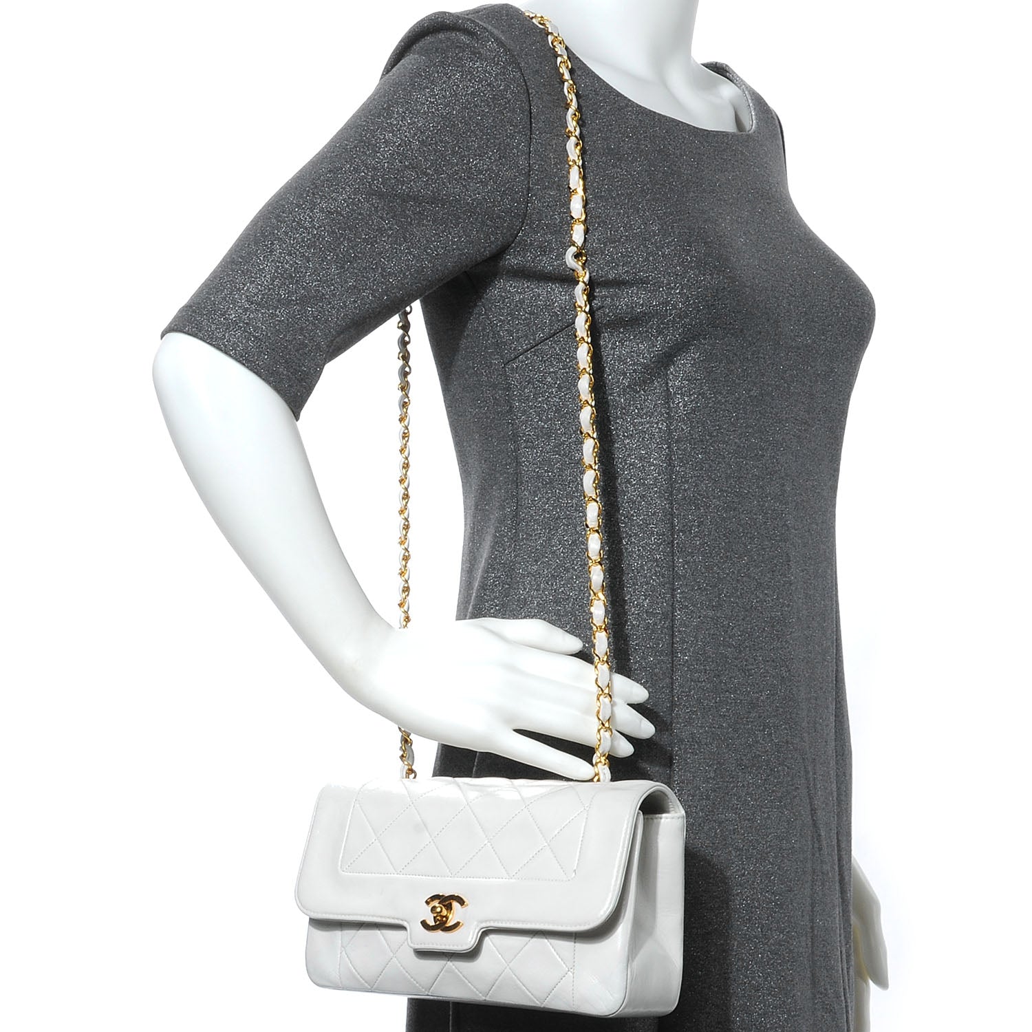 Chanel Lambskin Medium Single Flap White 2 of 8