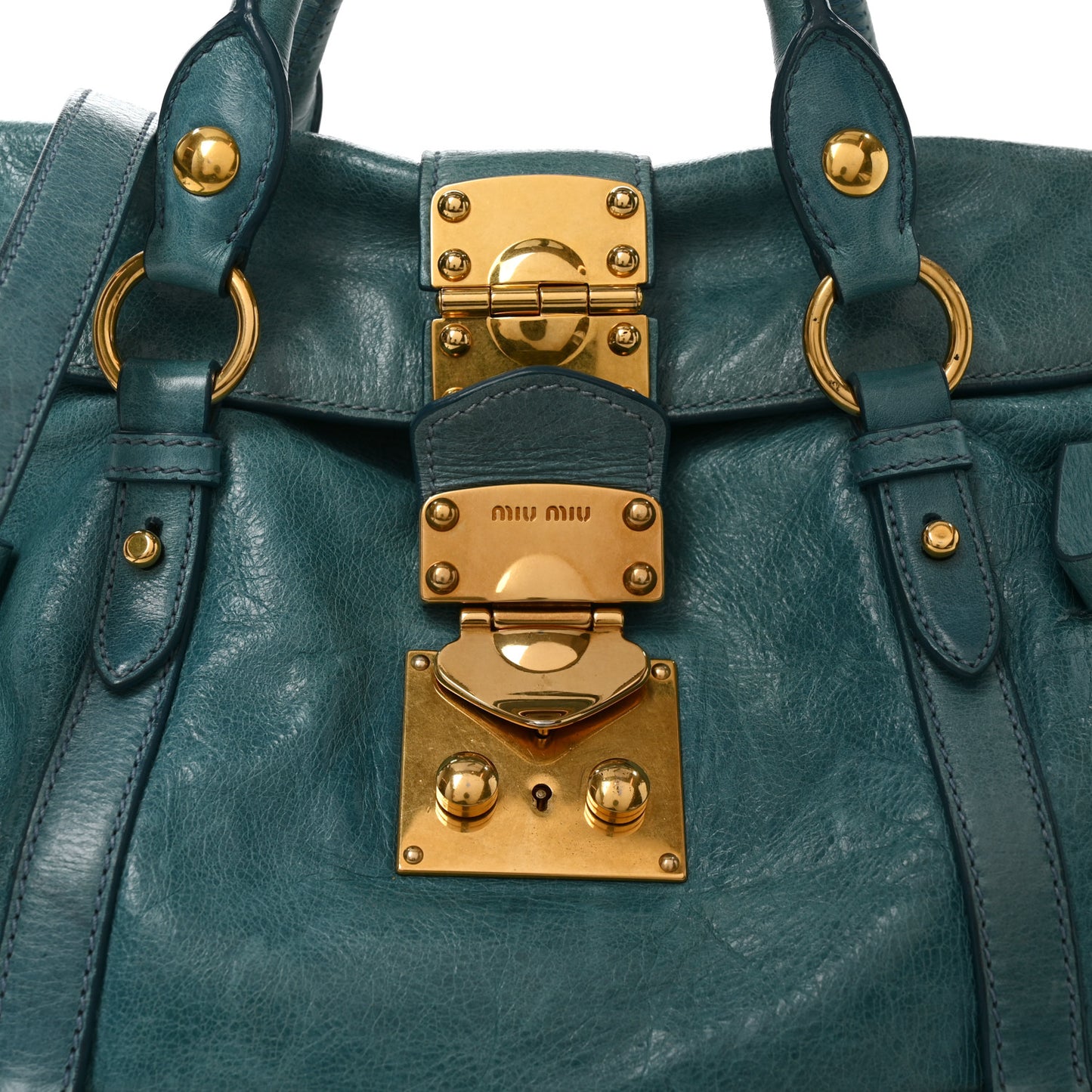 Vitello Lux Medium Bow Bag Blue