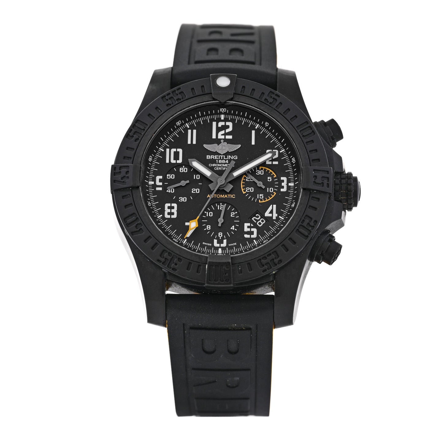 Breitlight Rubber 45mm Avenger Hurricane Automatic Watch Black XB0180E4