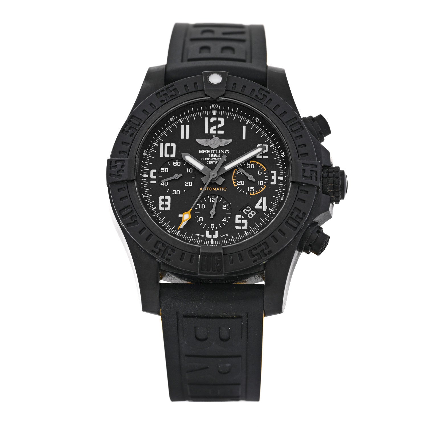 Breitling Breitlight Rubber 45mm Avenger Hurricane Automatic Watch Black XB0180E4 1 of 5