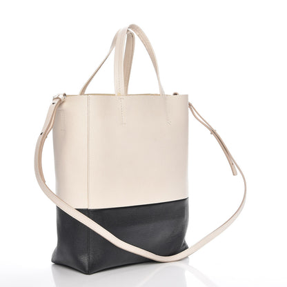 Celine Grained Calfskin Small Vertical Bi-Cabas Cream Black 4 of 7