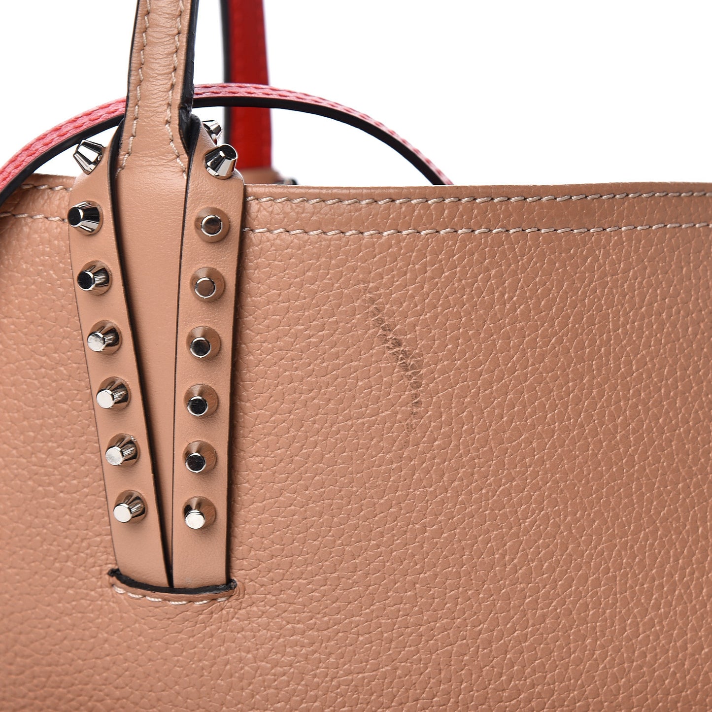 Calfskin Spikes East West Cabata Tote Nude