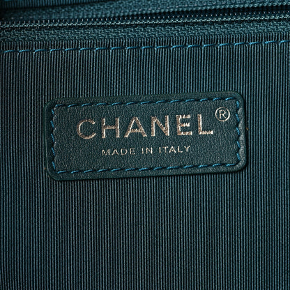 Chanel Wool Felt Calfskin Large Deauville Tote Blue Dark Blue 6 of 10