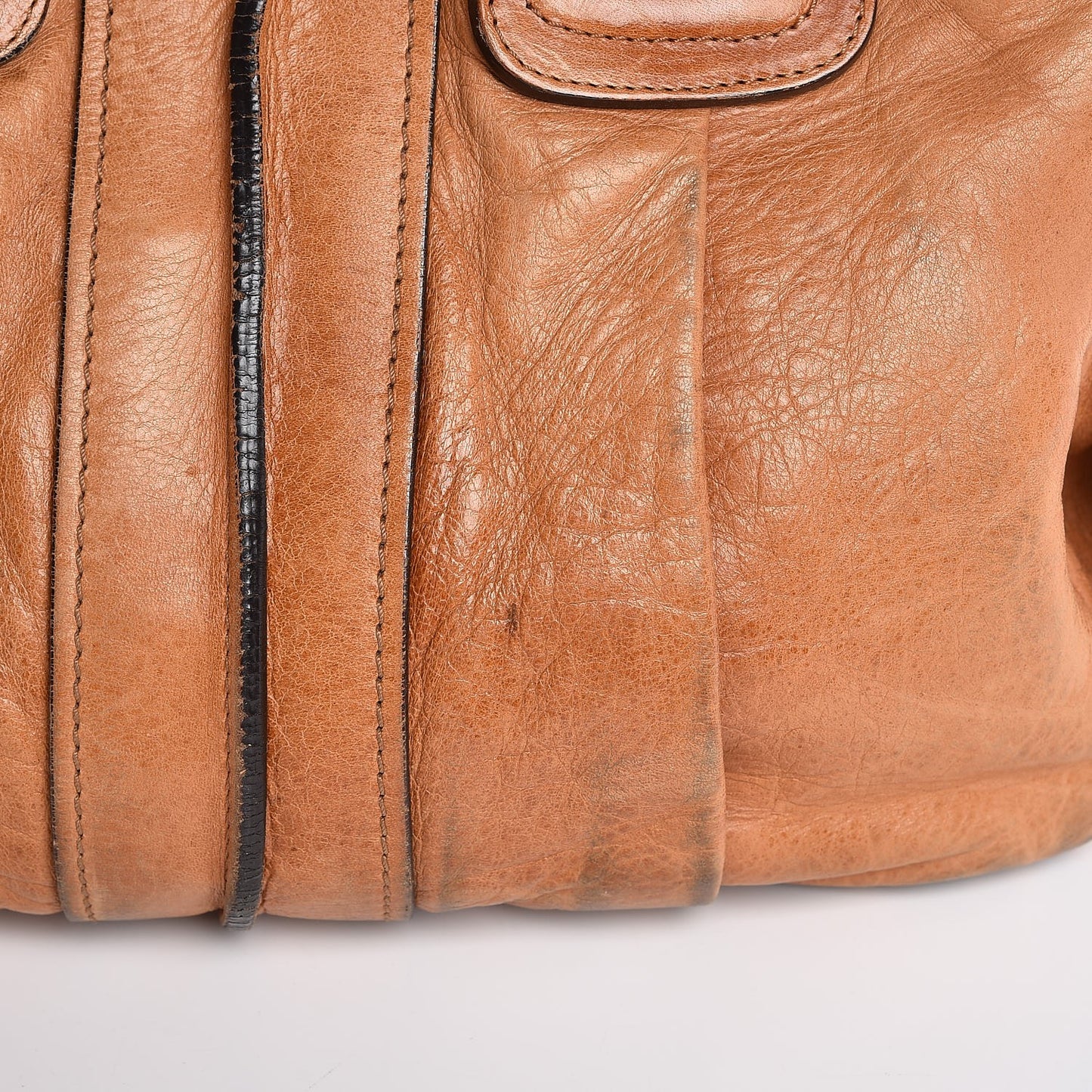 Lambskin Large Heloise Satchel Gazelle