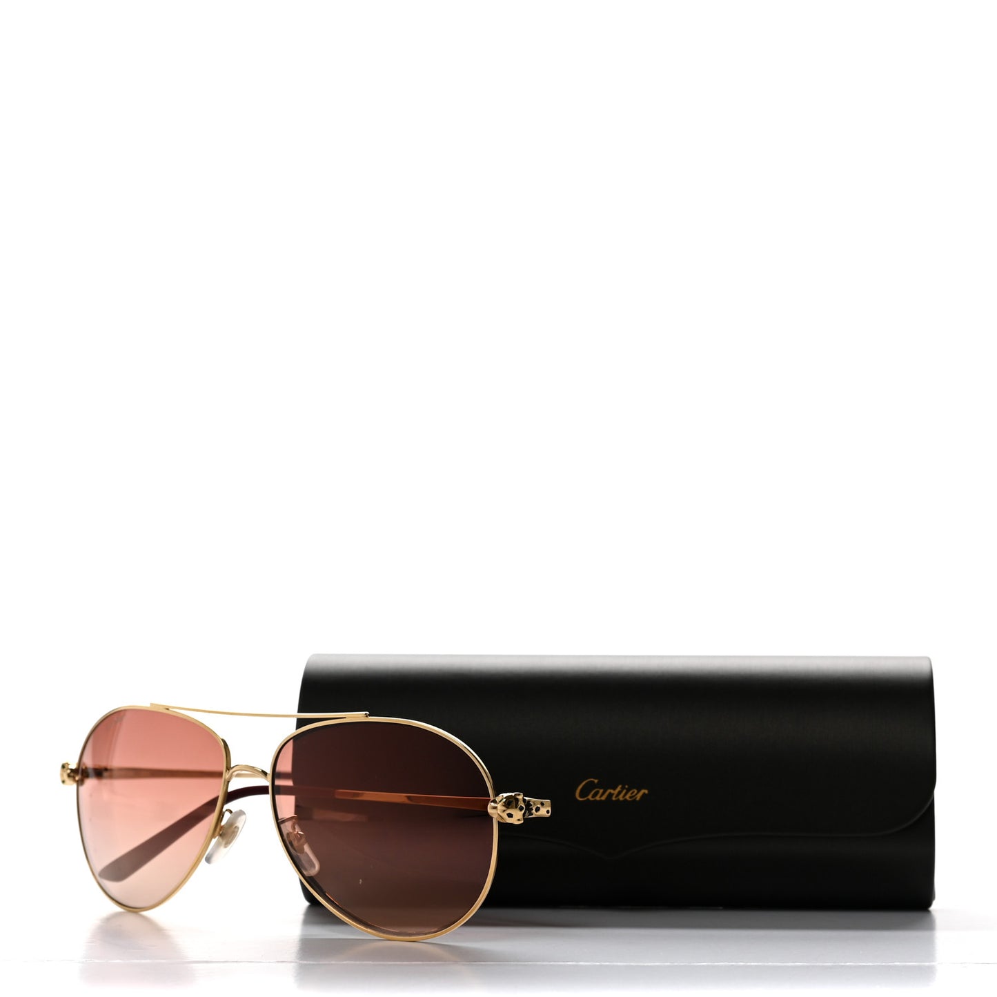Panthere De Cartier Aviator 140 Sunglasses Gold