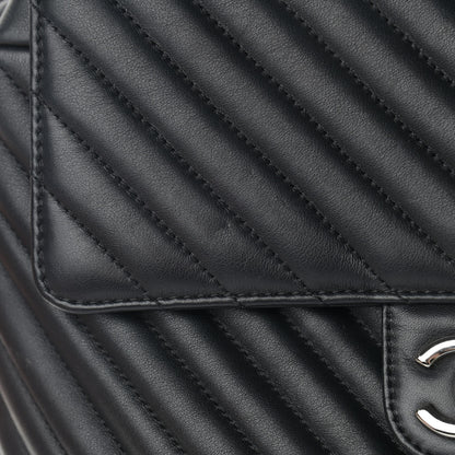 Chanel Calfskin Chevron Quilted Large Urban Spirit Backpack Black 12 of 13