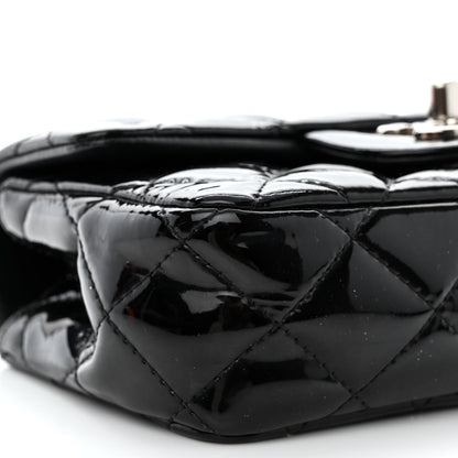 Chanel Patent Calfskin Quilted Extra Mini Rectangular Flap Black 9 of 10