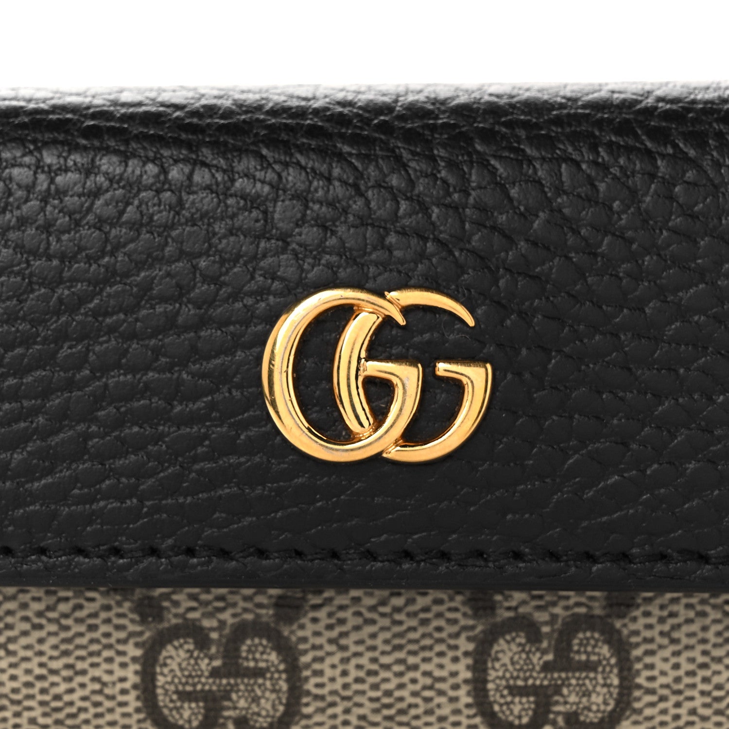 Gucci Dollar Calfskin GG Supreme Monogram GG Marmont 6 Key Holder Case Black Beige Ebony 8 of 11