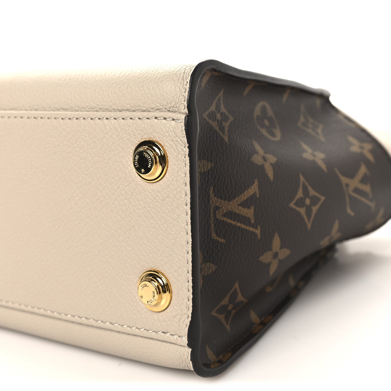 Louis Vuitton Calfskin Monogram On My Side PM Greige 9 of 9