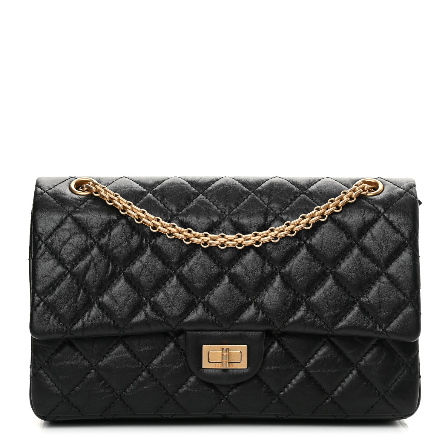 Chanel Aged Calfskin Quilted 2.55 Reissue 226 Flap Black 1 of 10