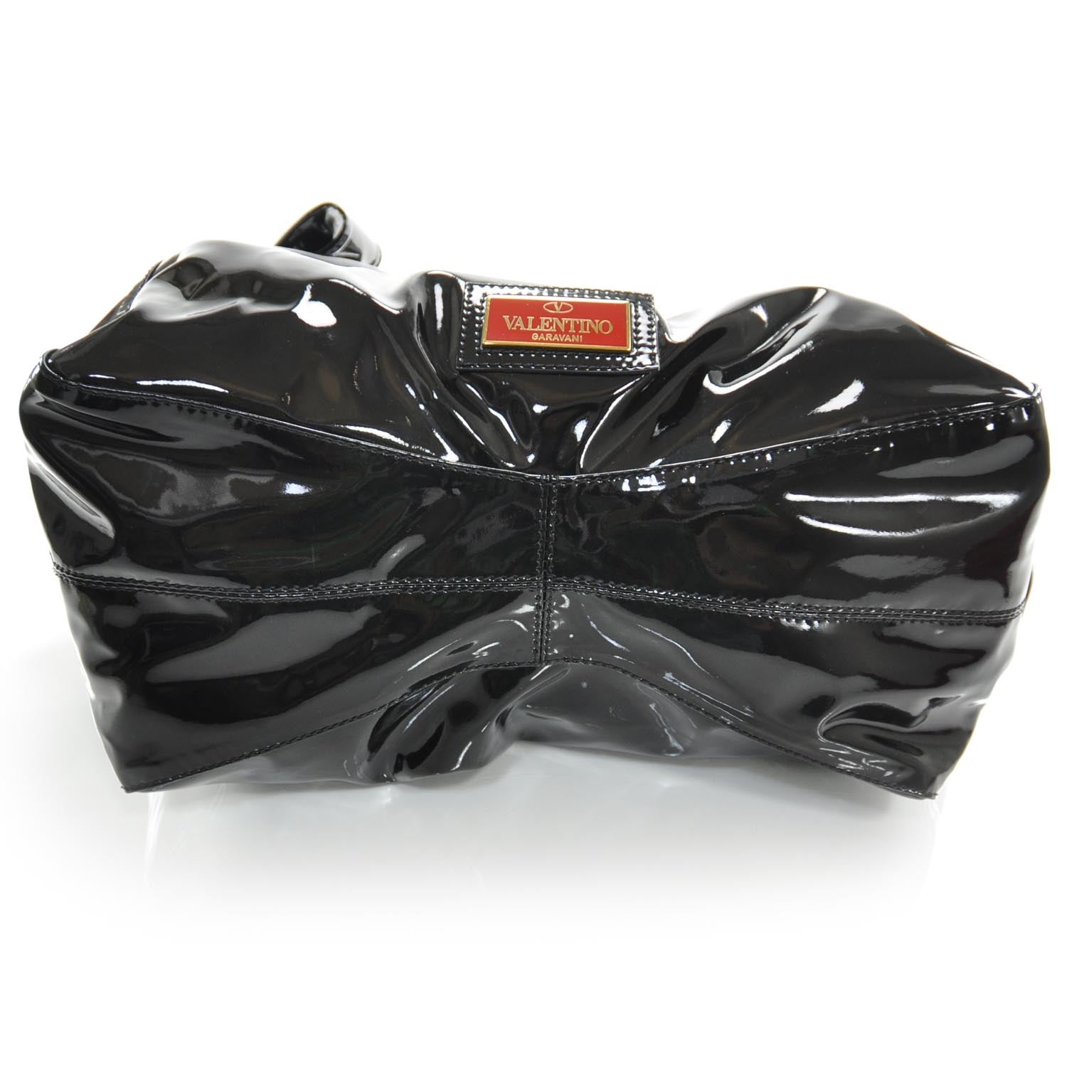 Valentino Garavani Patent Lacca Nuage Hobo Black 4 of 8