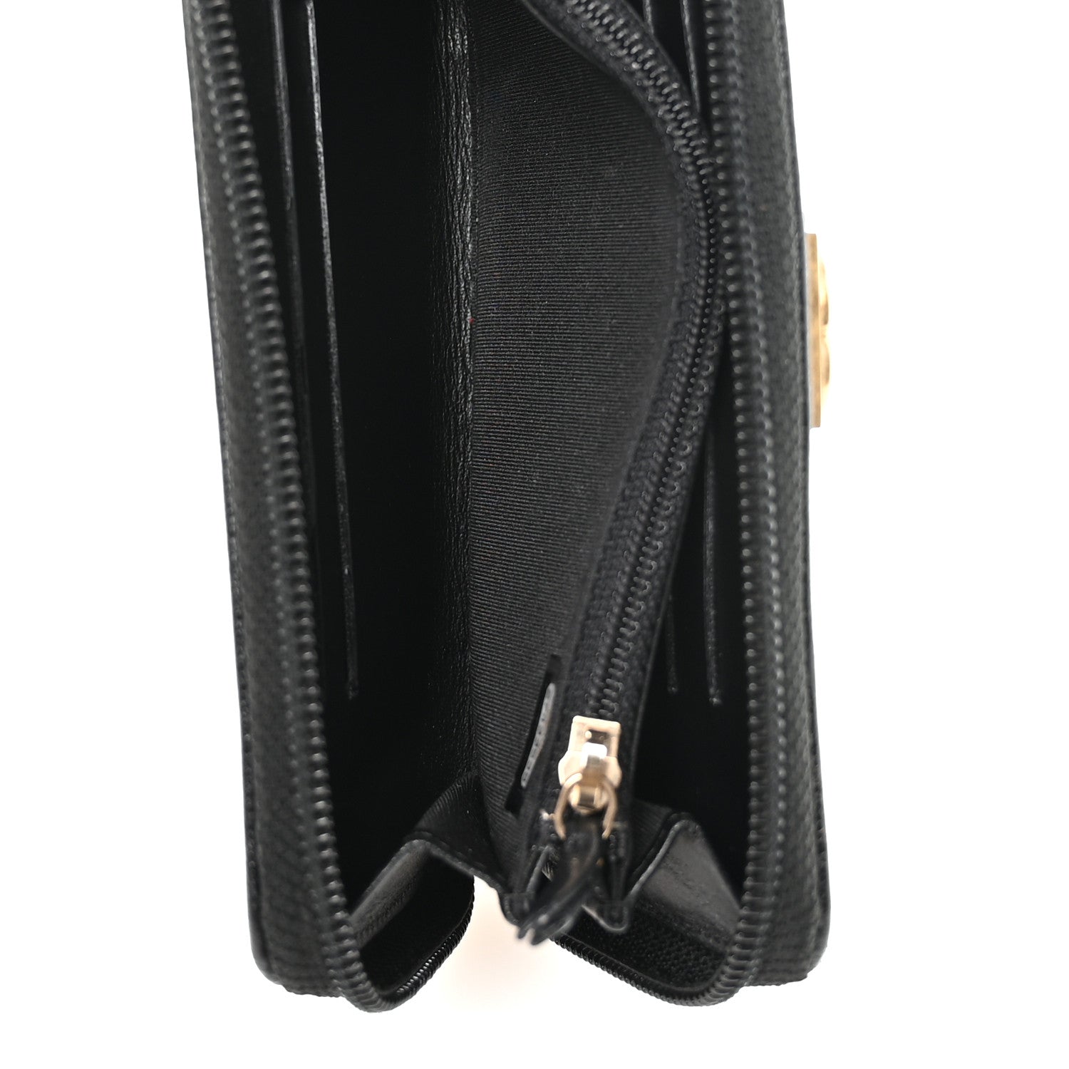 Chanel Caviar Quilted Small Boy Zip Around Wallet Black 5 of 10