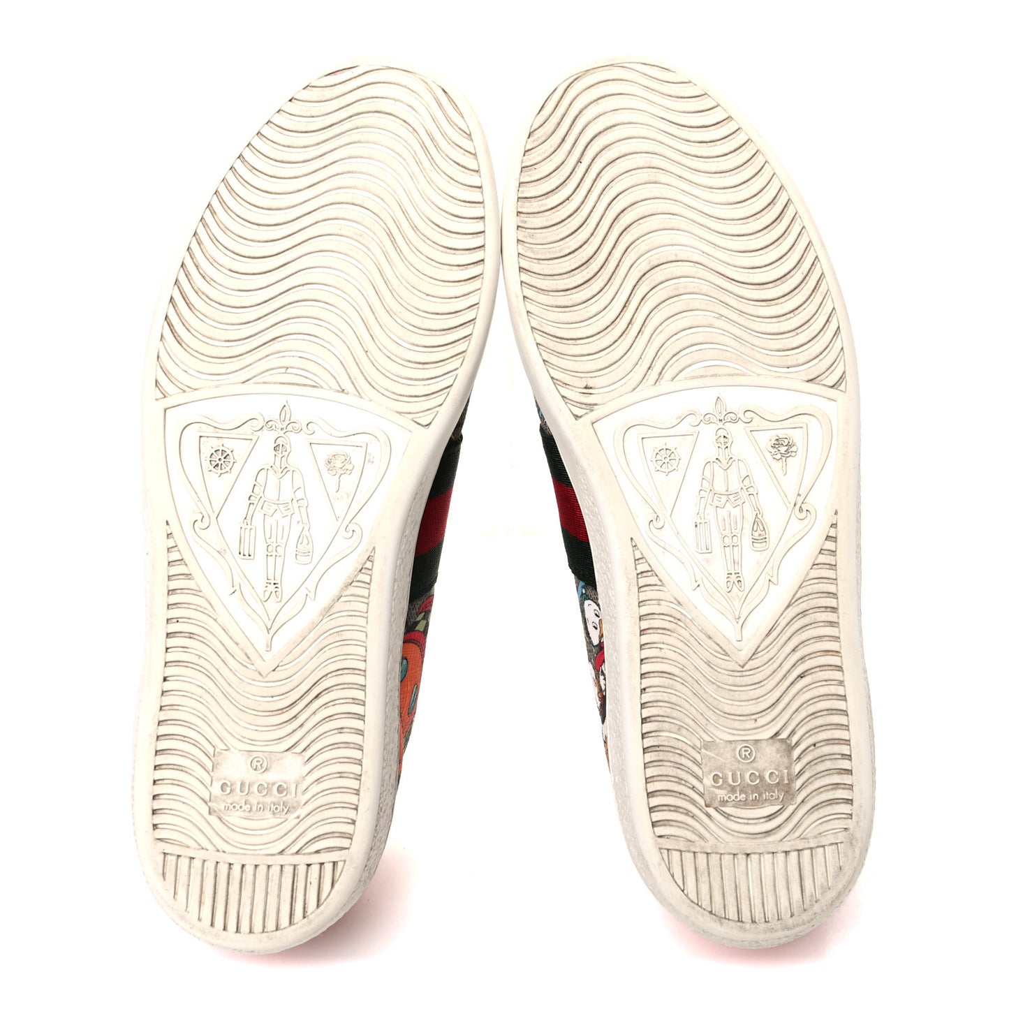 X DISNEY GG Supreme Monogram Web Donald Duck Womens Ace Sneakers 35 Beige New Acero Orange