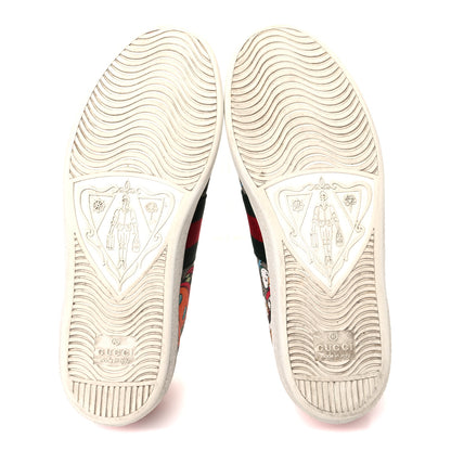 Gucci X DISNEY GG Supreme Monogram Web Donald Duck Womens Ace Sneakers 35 Beige New Acero Orange 7 of 12