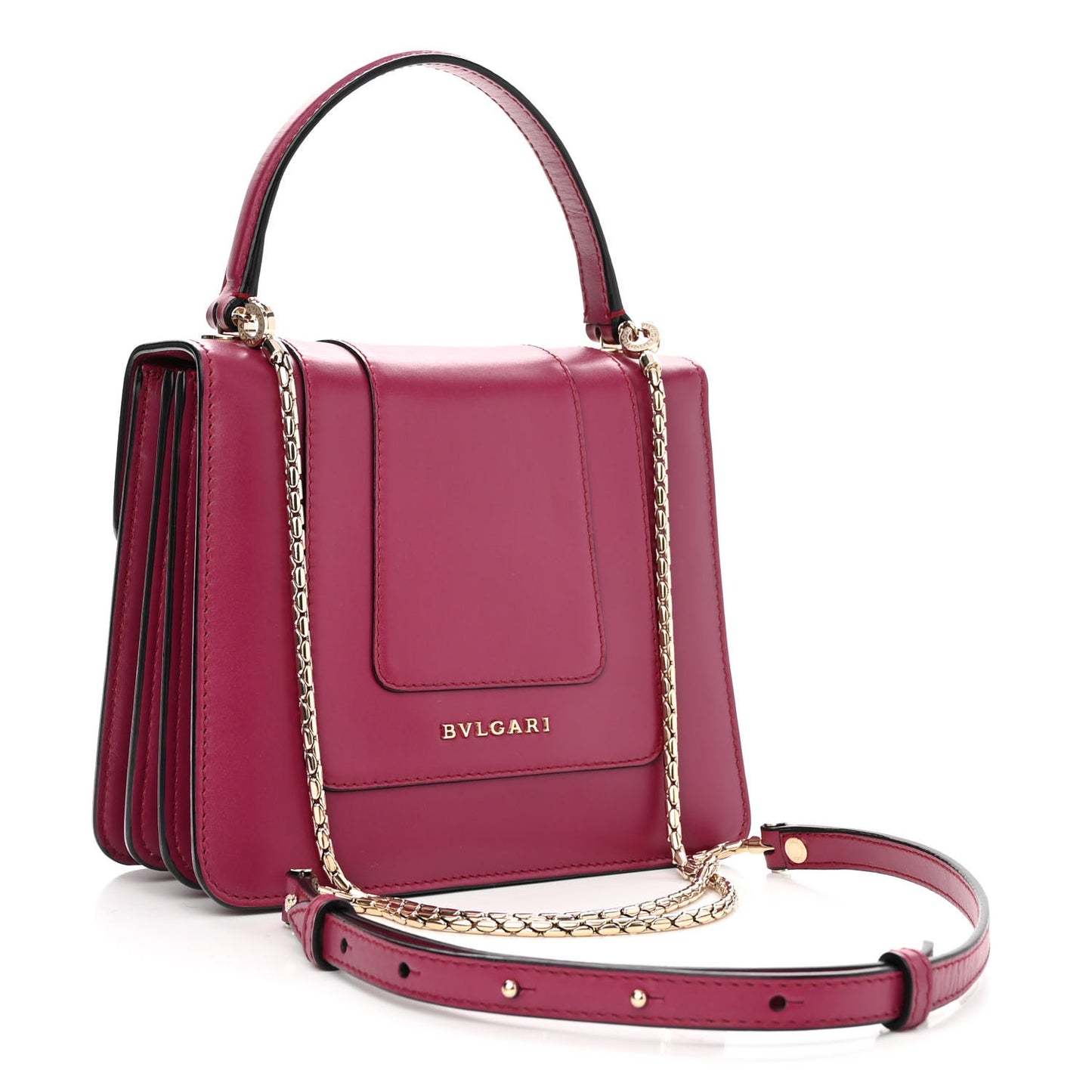 Calfskin Serpenti Forever Top Handle Pink