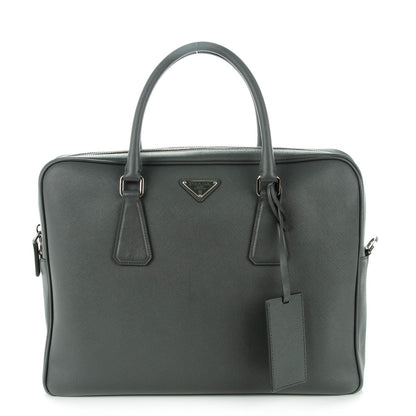 Prada Saffiano Logo Briefcase Marmo 1 of 8
