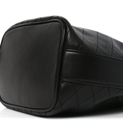 Saint Laurent Lambskin Carre Quilted Small Cassandre Bucket Bag Black 10 of 10