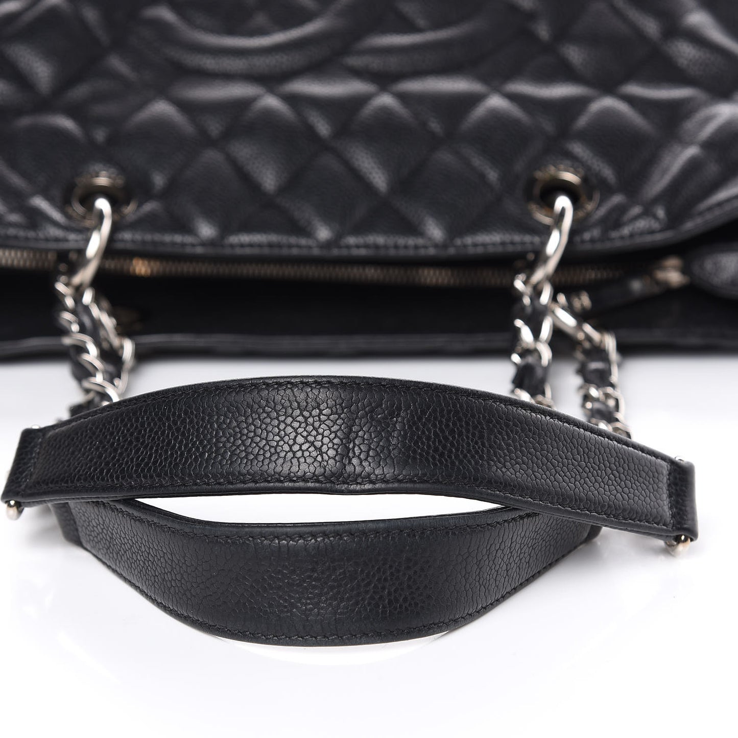 Caviar Quilted Grand Shopping Tote GST Black