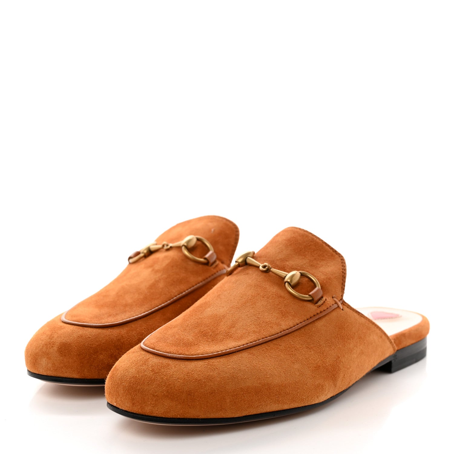 Gucci Suede Cachemire Malaga Kid Womens Princetown Slippers 36.5 Blondie Cognac 3 of 9
