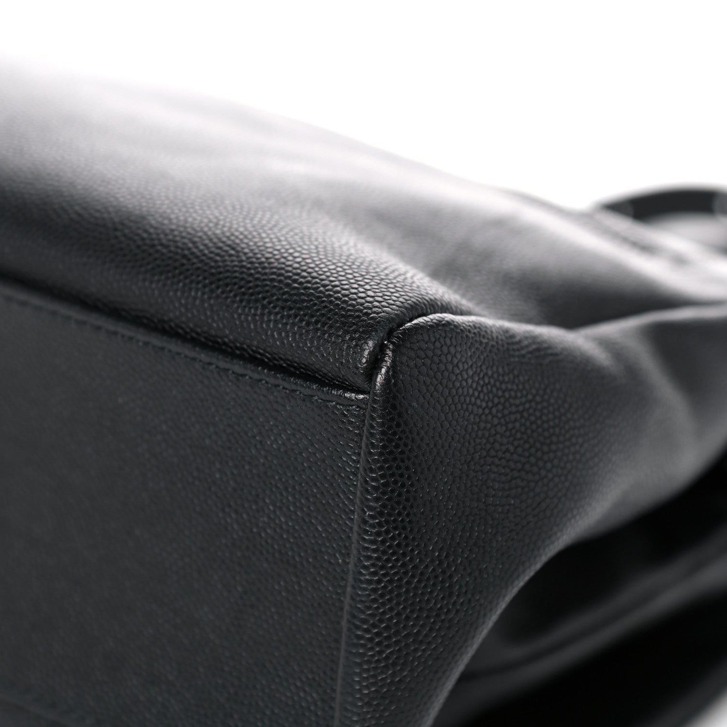 Saint Laurent Grain De Poudre Medium West Hollywood Monogram Fold-Over Black 12 of 16