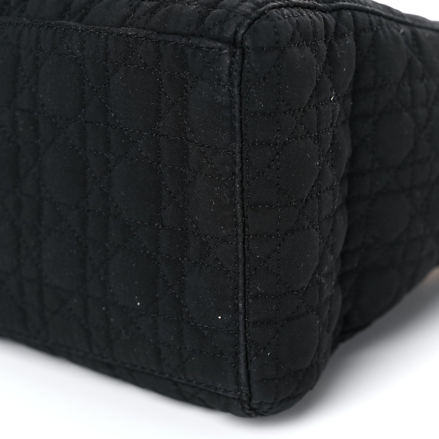 Nylon Cannage Medium Lady Dior Black