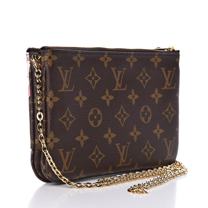 Louis Vuitton Monogram 2019 Christmas Animation Double Zip Pochette 3 of 9