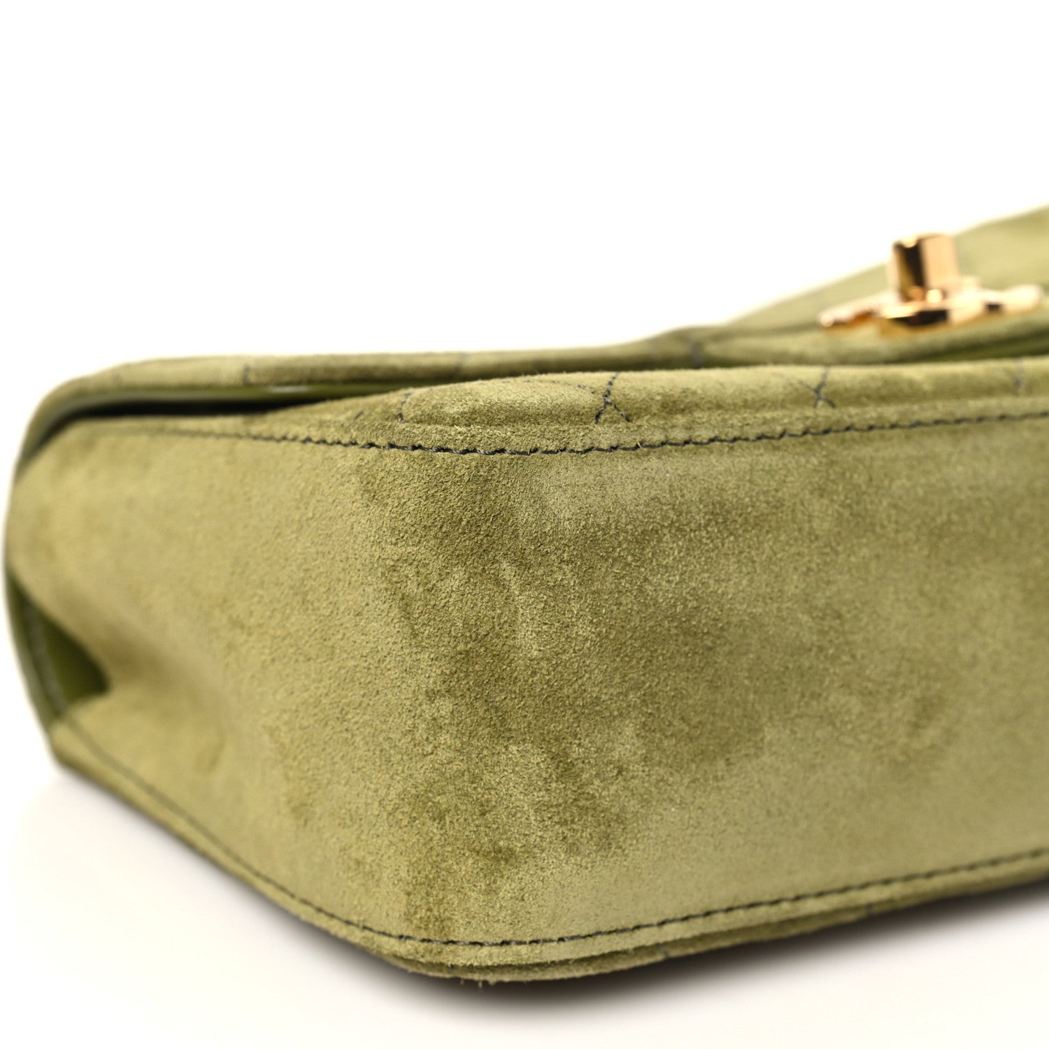 Chanel Suede Calfskin Mini Souplissimo Flap Khaki 8 of 10