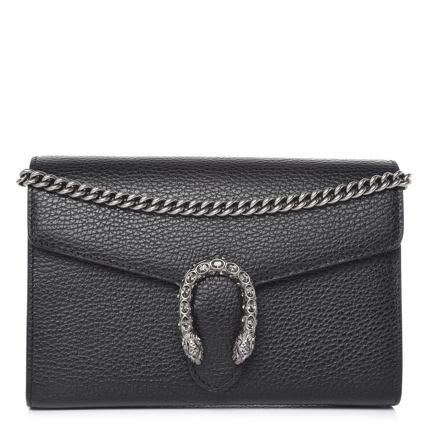 Calfskin Mini Dionysus Chain Wallet Black