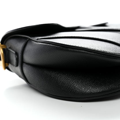 Christian Dior Grained Calfskin Saddle Bag Black 8 of 11