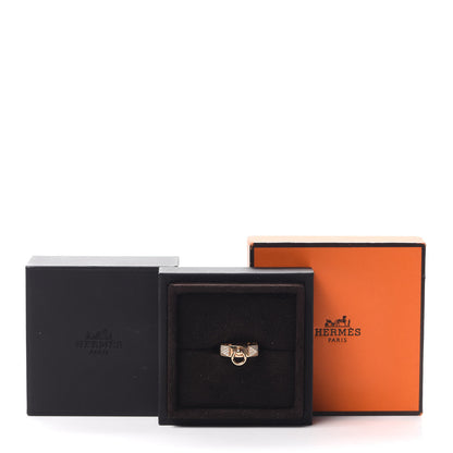 Hermes 18K Rose Gold Diamond PM Collier De Chien Ring 49 4.75 5 of 5