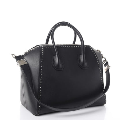 Givenchy Calfskin Medium Studded Antigona Black 3 of 12