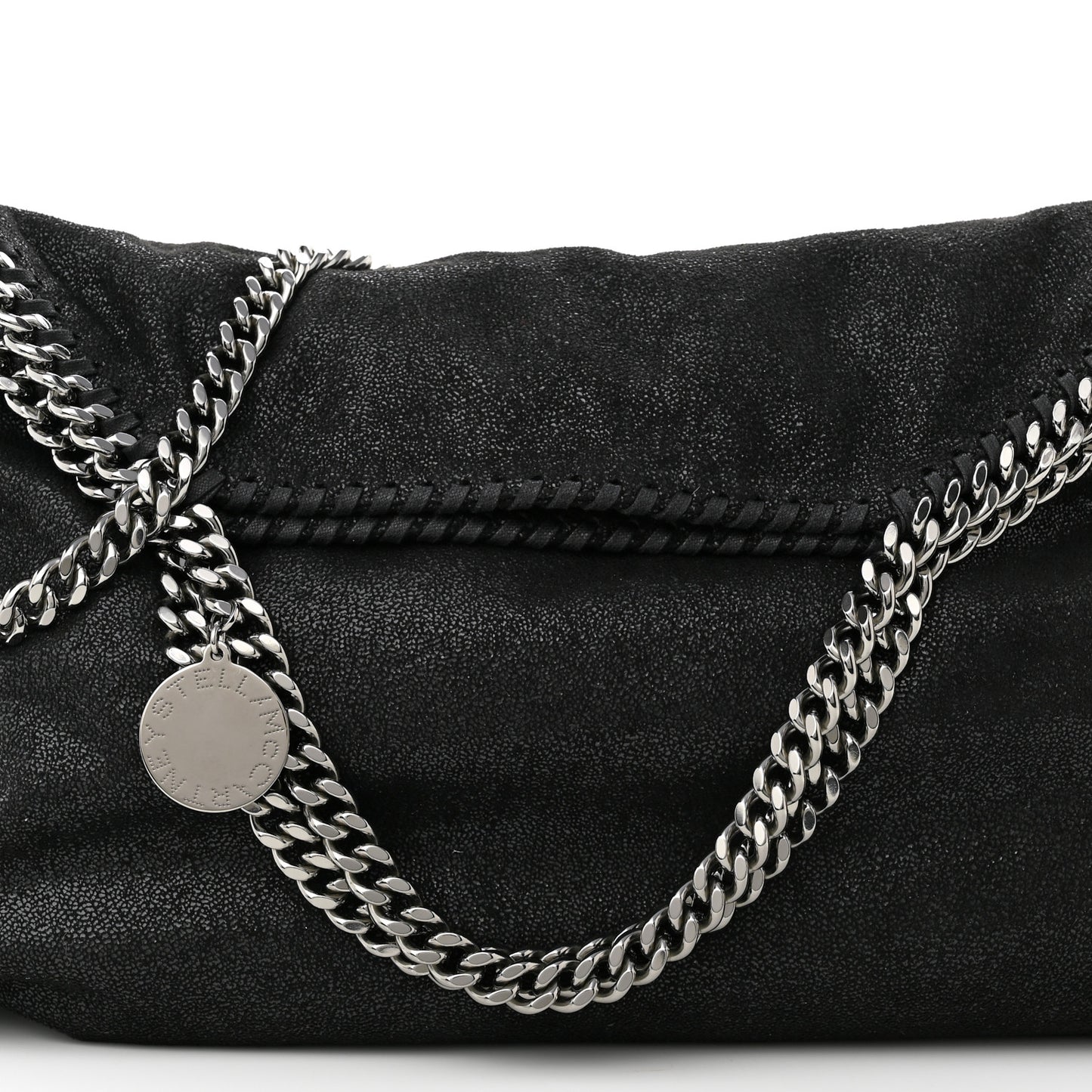 Shaggy Deer Small Falabella Fold Over Tote Black