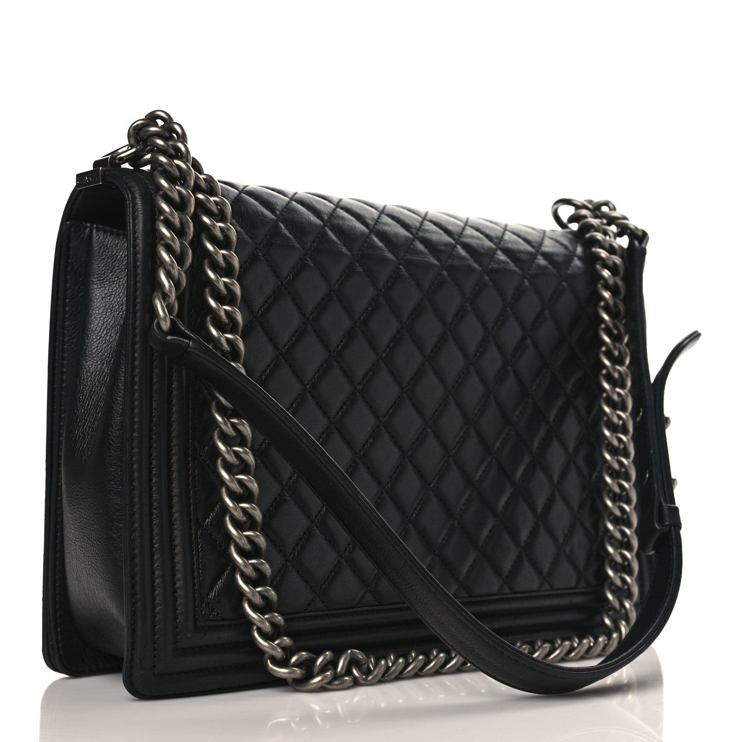 Chanel Calfskin Quilted Large Boy Flap Black 3 of 10