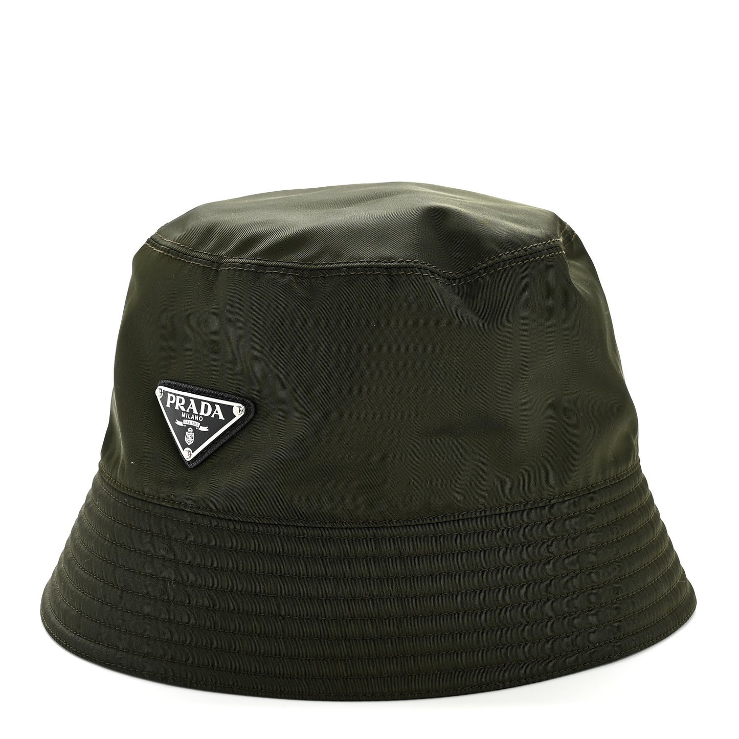 Re-Nylon Metal Triangle Logo Mens Bucket Hat S Tundra