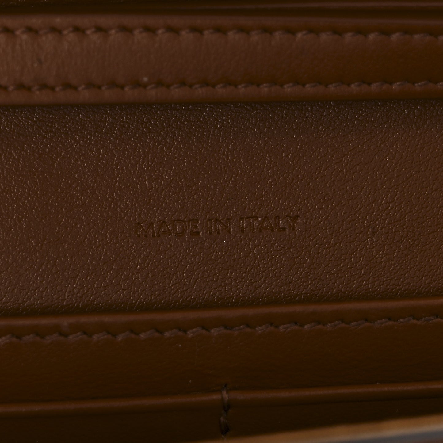 Triomphe Canvas Calfskin Margo Wallet on Chain Tan
