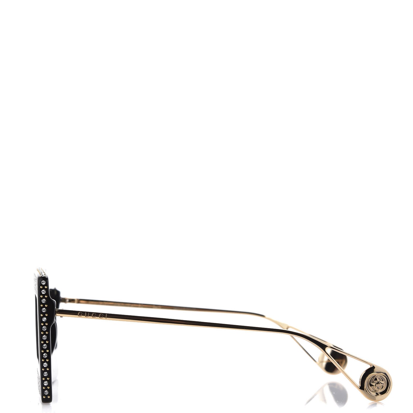 Acetate Crystal Mask-Frame Sunglasses GG0431S Black