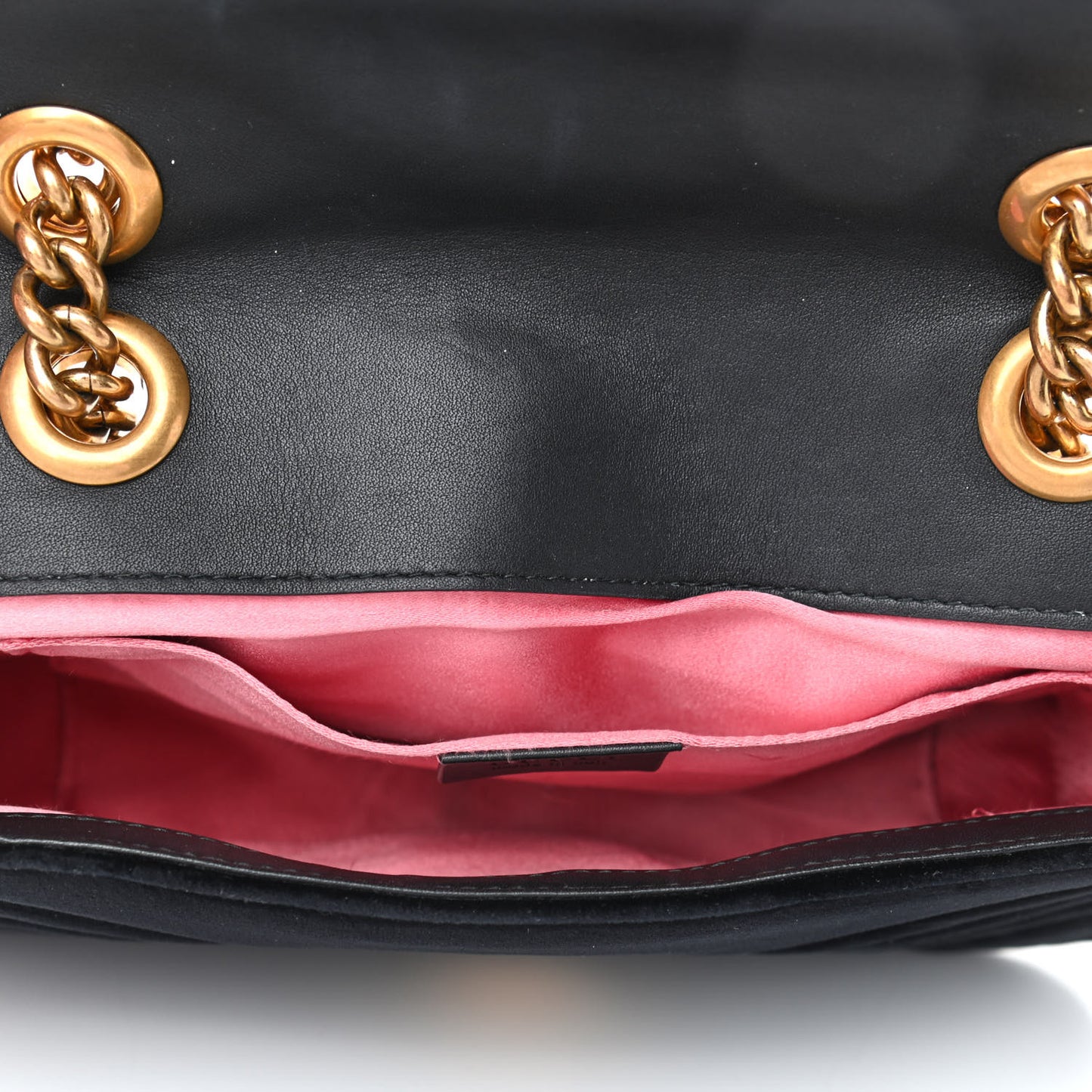 Velvet Matelasse Mini GG Marmont Shoulder Bag Black