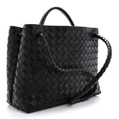 Bottega Veneta Nappa Intrecciato Medium Andiamo Shoulder Bag Black 3 of 9