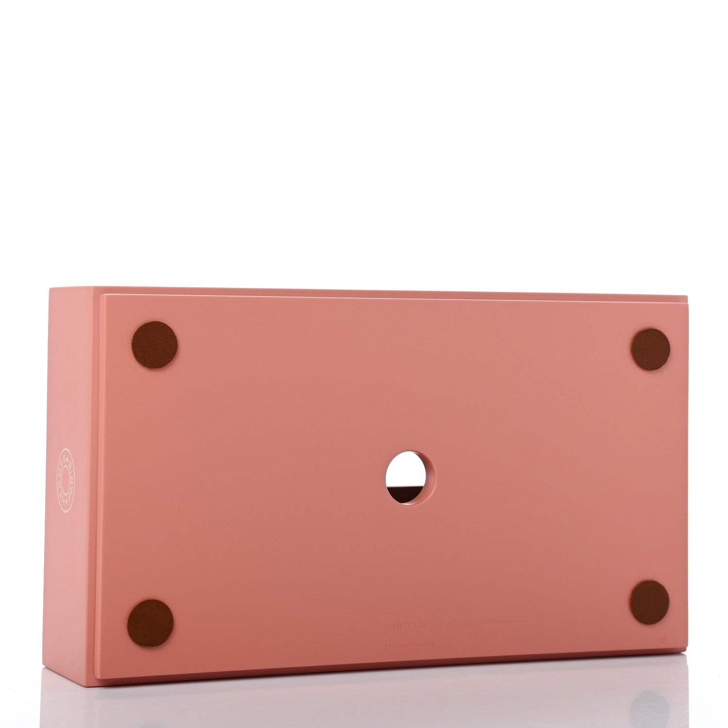 Hermes Lacquered Wood K-Box Tissue Box Pivoine Poudre 4 of 8