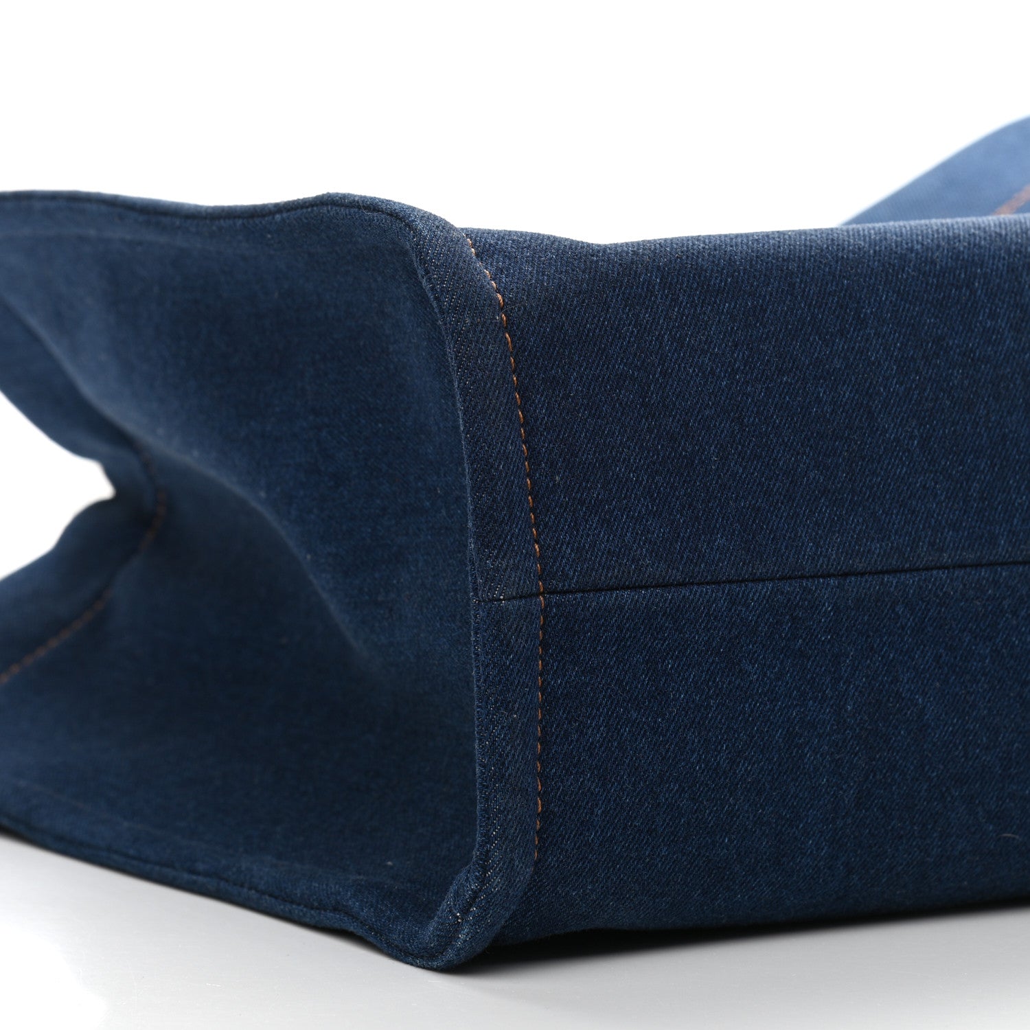 Celine Denim Horizontal Cabas Navy Tan 8 of 9