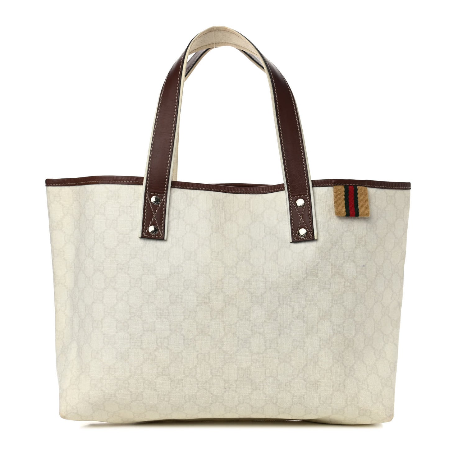 GG Plus Monogram Medium Signature Web Loop Tote White