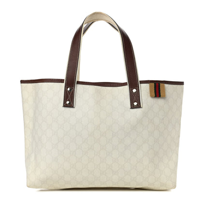 Gucci GG Plus Monogram Medium Signature Web Loop Tote White 1 of 4